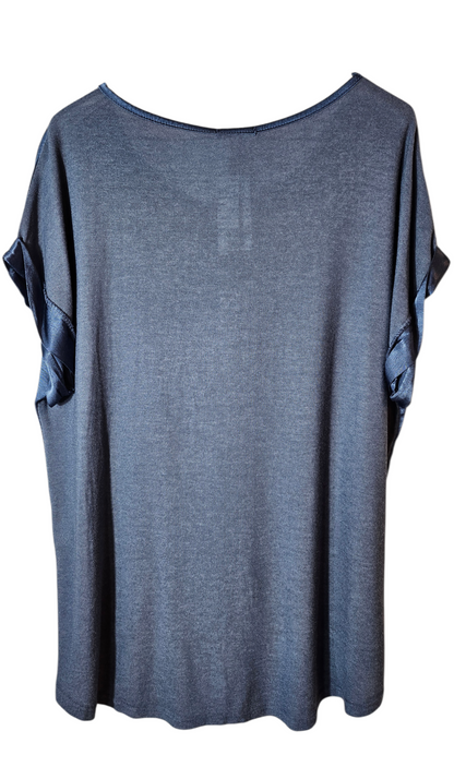 Tshirt Jeansblau "Two Faces", Gr. onesize 38 bis 42/44 von ISSIMA