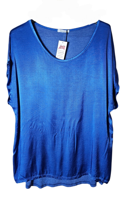 Tshirt royalblau "Two Faces", Gr. onesize 38 bis 42/44 von ISSIMA