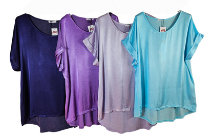 Tshirt violett "Two Faces", Gr. onesize 38 bis 42/44 von ISSIMA