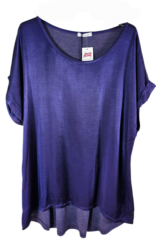 Tshirt violett "Two Faces", Gr. onesize 38 bis 42/44 von ISSIMA