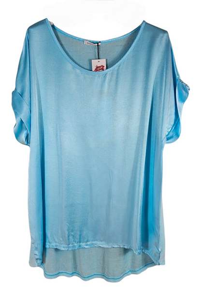 Tshirt türkis "Two Faces", Gr. onesize 38 bis 42/44 von ISSIMA