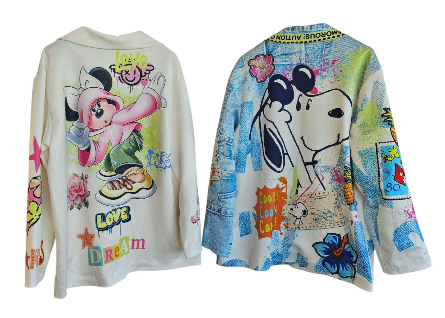 Blazer "Stars-Minnie" wollweiss, Grösse onesize 40 bis 42/44 von ISSIMA