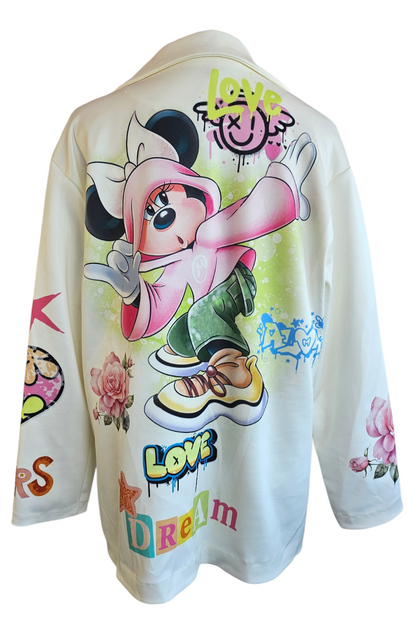 Blazer "Stars-Minnie" wollweiss, Grösse onesize 40 bis 42/44 von ISSIMA
