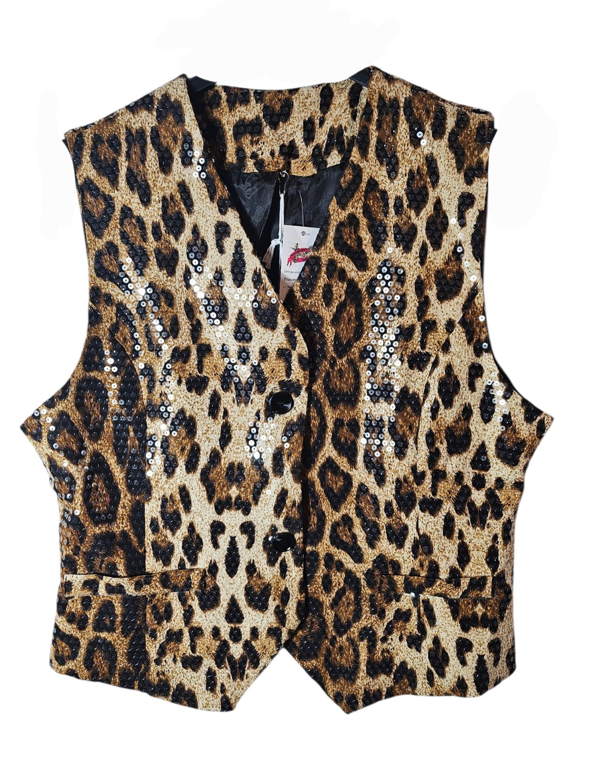 Weste/Gilet "leo" beige/braun/schwarz, Grösse XL von ROSE