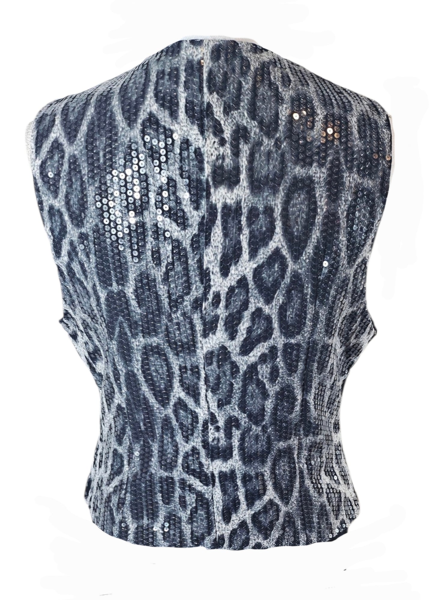 Weste/Gilet "leo" grau/schwarz, Grösse L & XL von ROSE