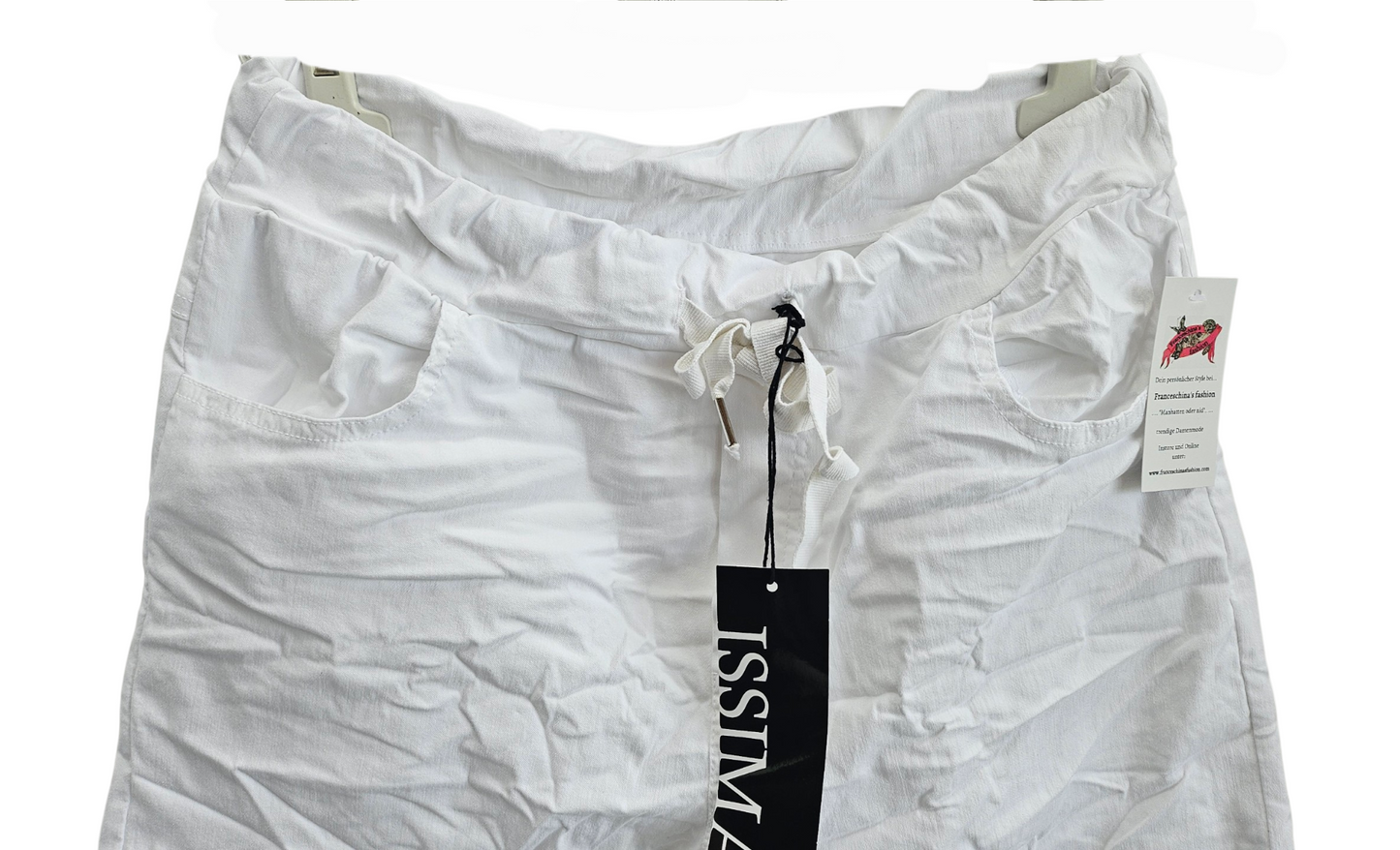 Stretchhose matt, weiss, onsize 38 bis 42/44 von ISSIMA