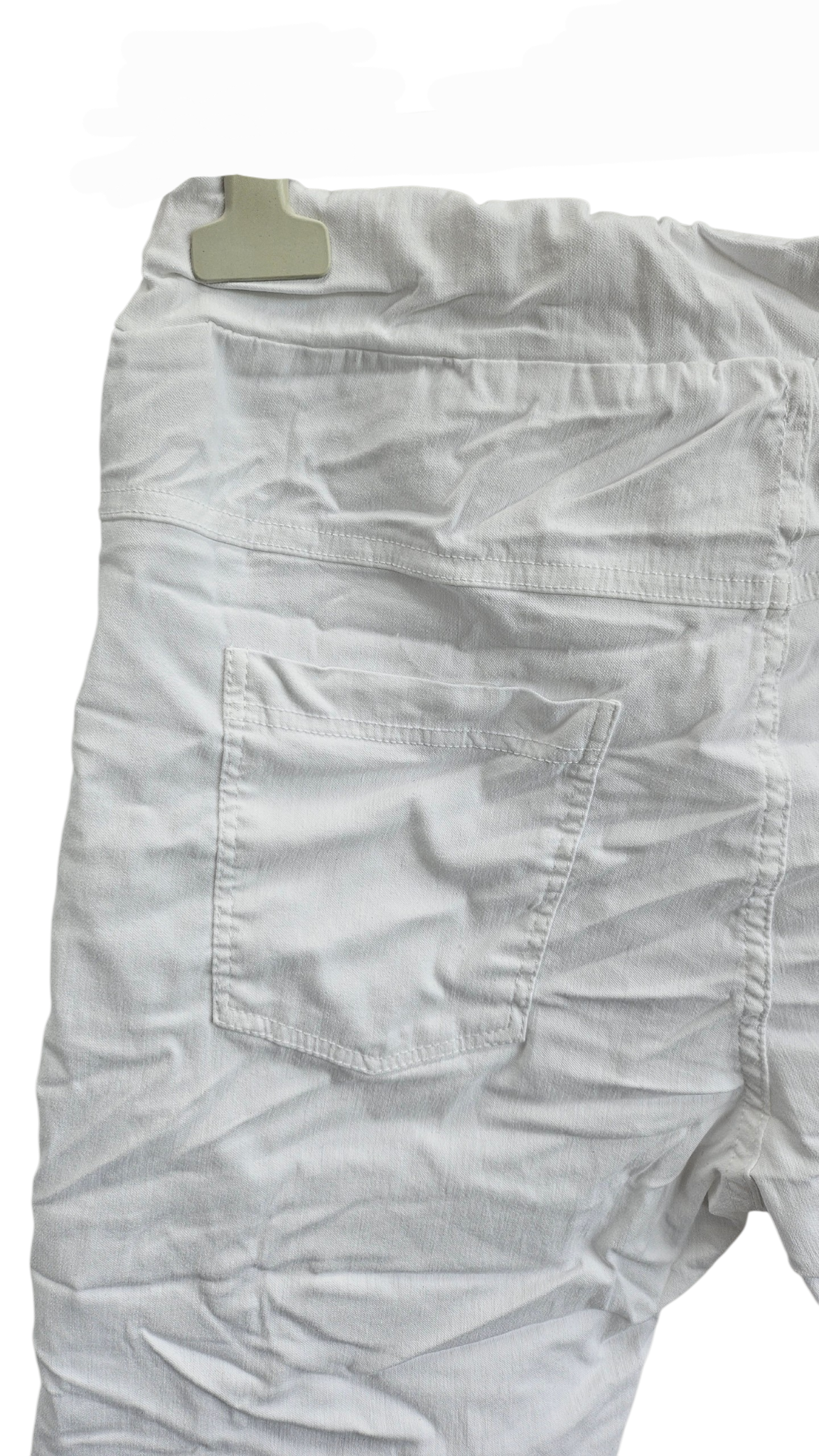 Stretchhose matt, weiss, onsize 38 bis 42/44 von ISSIMA
