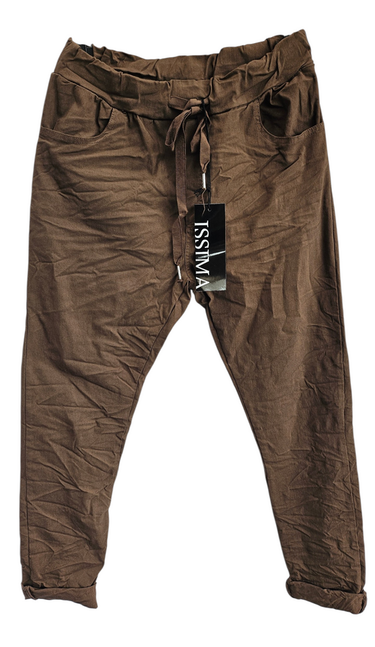 Stretchhose matt, schokolade, onesize 38 bis 42/44 von ISSIMA