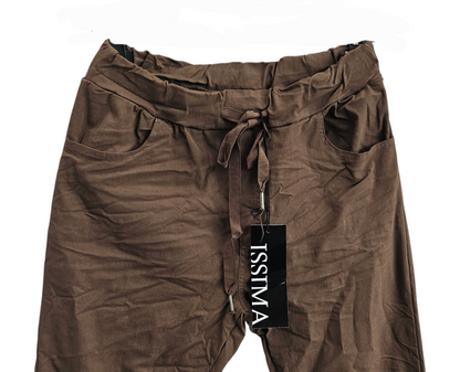 Stretchhose matt, schokolade, onesize 38 bis 42/44 von ISSIMA