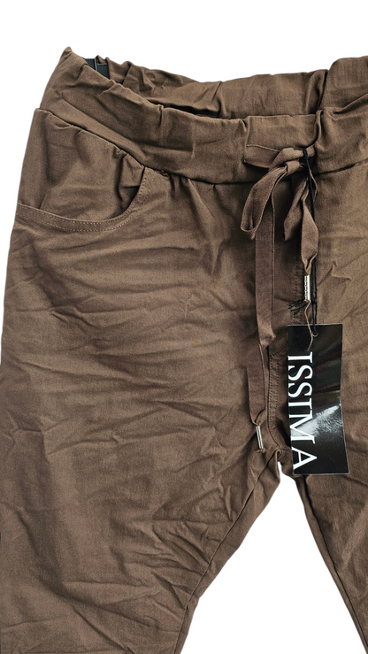 Stretchhose matt, schokolade, onesize 38 bis 42/44 von ISSIMA