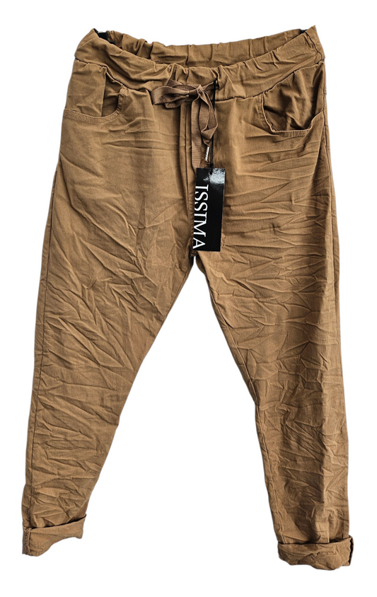 Stretchhose matt, cammel, onesize 38 bis 42/44 von ISSIMA