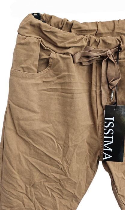 Stretchhose matt, cammel, onesize 38 bis 42/44 von ISSIMA