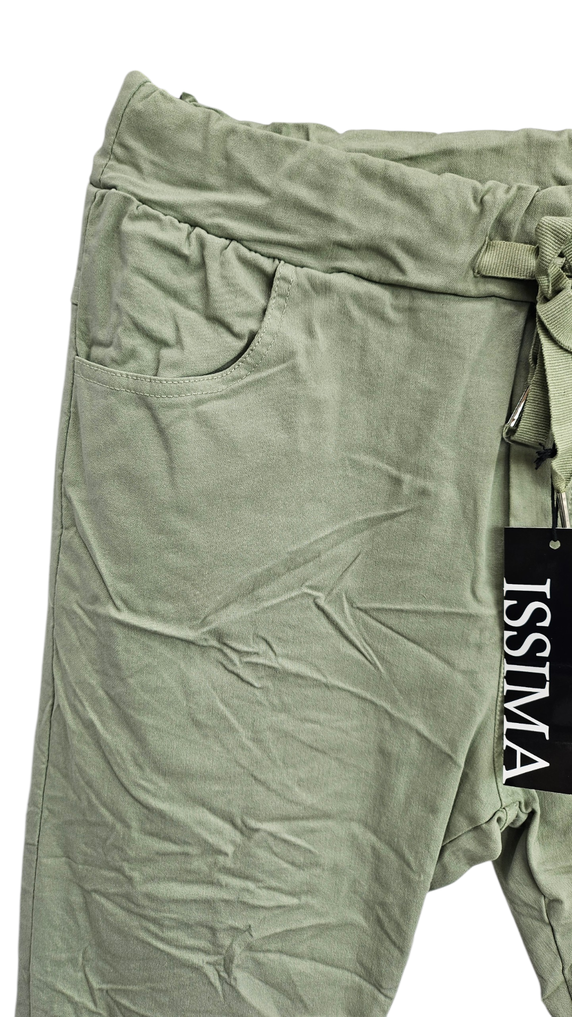 Stretchhose matt, militärgrün, onesize 38 bis 42/44 von ISSIMA