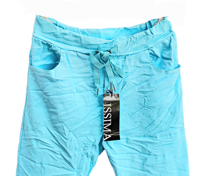 Stretchhose matt, türkis, onesize 38 bis 42/44 von ISSIMA
