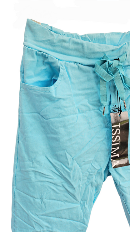Stretchhose matt, türkis, onesize 38 bis 42/44 von ISSIMA