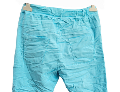 Stretchhose matt, türkis, onesize 38 bis 42/44 von ISSIMA