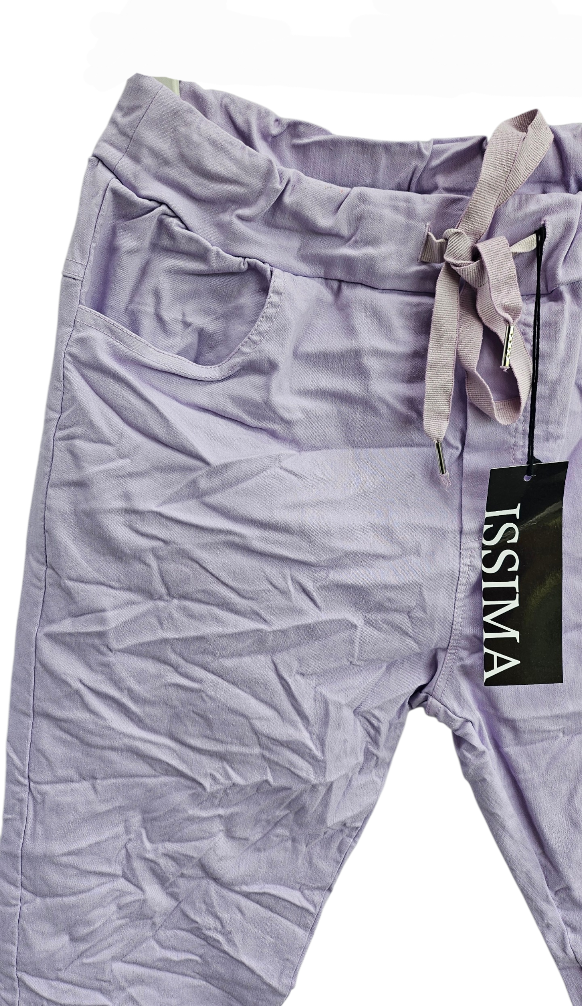 3/4 Shiny-Stretchhose, lila, Grösse onesize 38 bis 42 (knappe 44) von ISSIMA