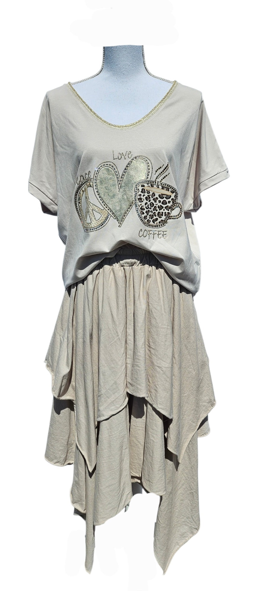 Jupe/Rock, beige, Grösse onesize 38 bis 42/44 von ISSIMA