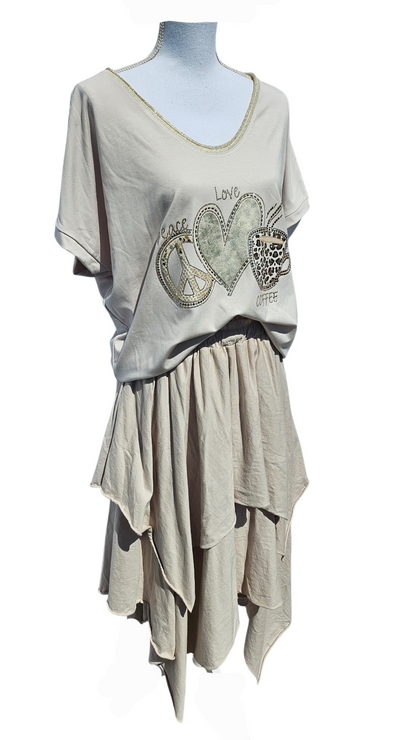 Tshirt "Coffee", Gr. onesize 38 bis 42 (knapp 44) von ISSIMA