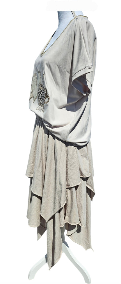 Jupe/Rock, beige, Grösse onesize 38 bis 42/44 von ISSIMA