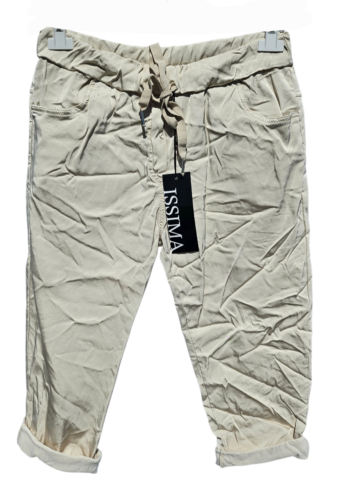 3/4 Shiny-Stretchhose, beige, Grösse onesize 38 bis 42 (knappe 44) von ISSIMA