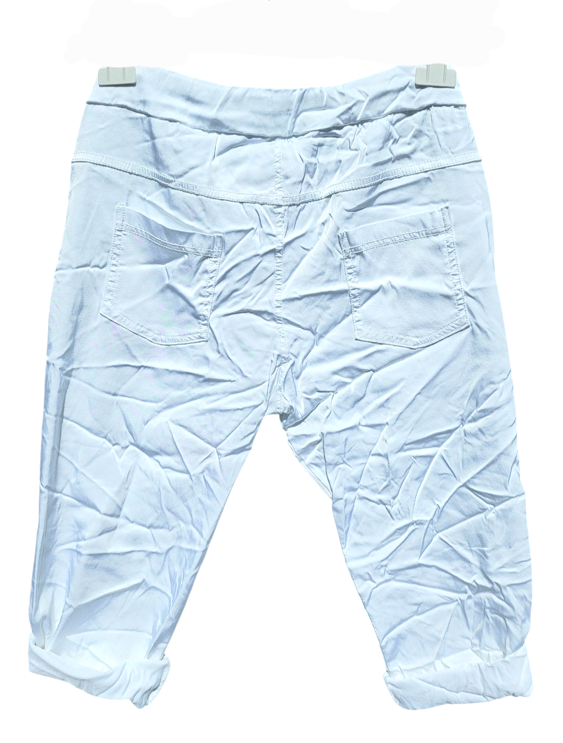 3/4 Shiny-Stretchhose, weiss, Grösse onesize 38 bis 42 (knappe 44) von ISSIMA