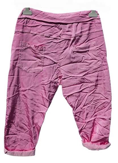 3/4 Shiny-Stretchhose, barbie pink, Grösse onesize 38 bis 42 (knappe 44) von ISSIMA