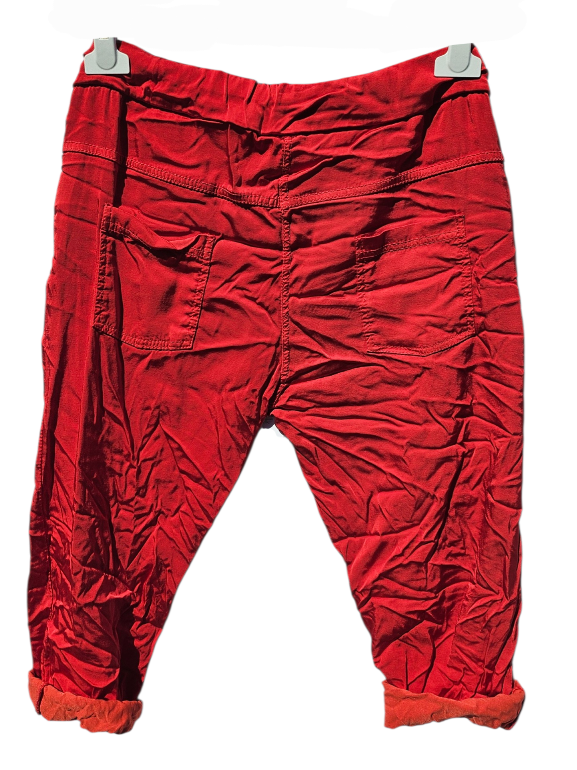 3/4 Shiny-Stretchhose, rot, Grösse onesize 38 bis 42 (knappe 44) von ISSIMA