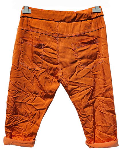 3/4 Shiny-Stretchhose, orange, Grösse onesize 38 bis 42 (knappe 44) von ISSIMA