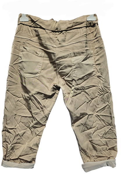 3/4 Shiny-Stretchhose, gold, Grösse onesize 38 bis 42 (knappe 44) von ISSIMA