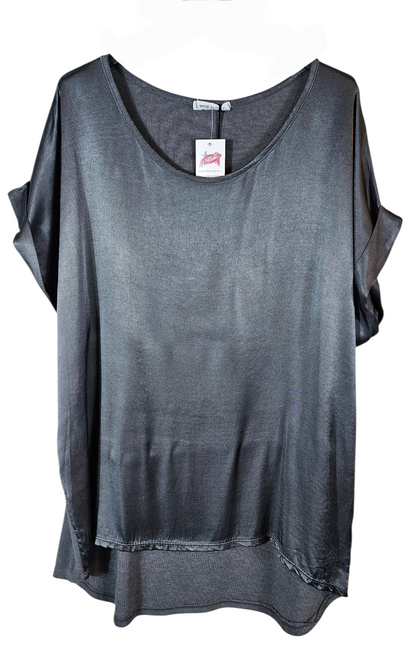 Tshirt anthrazit "Two Faces", Gr. onesize 38 bis 42/44 von ISSIMA