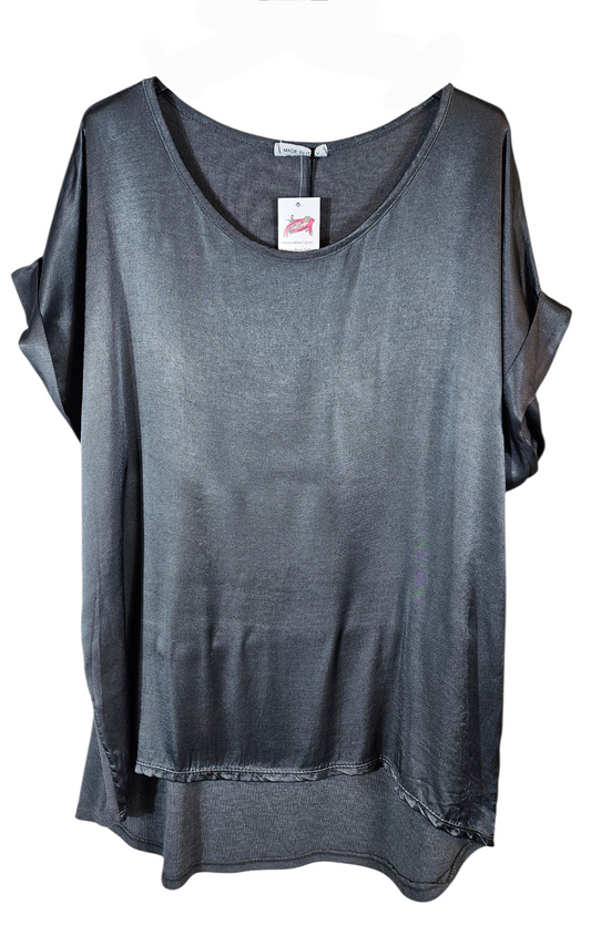 Tshirt anthrazit "Two Faces", Gr. onesize 38 bis 42/44 von ISSIMA