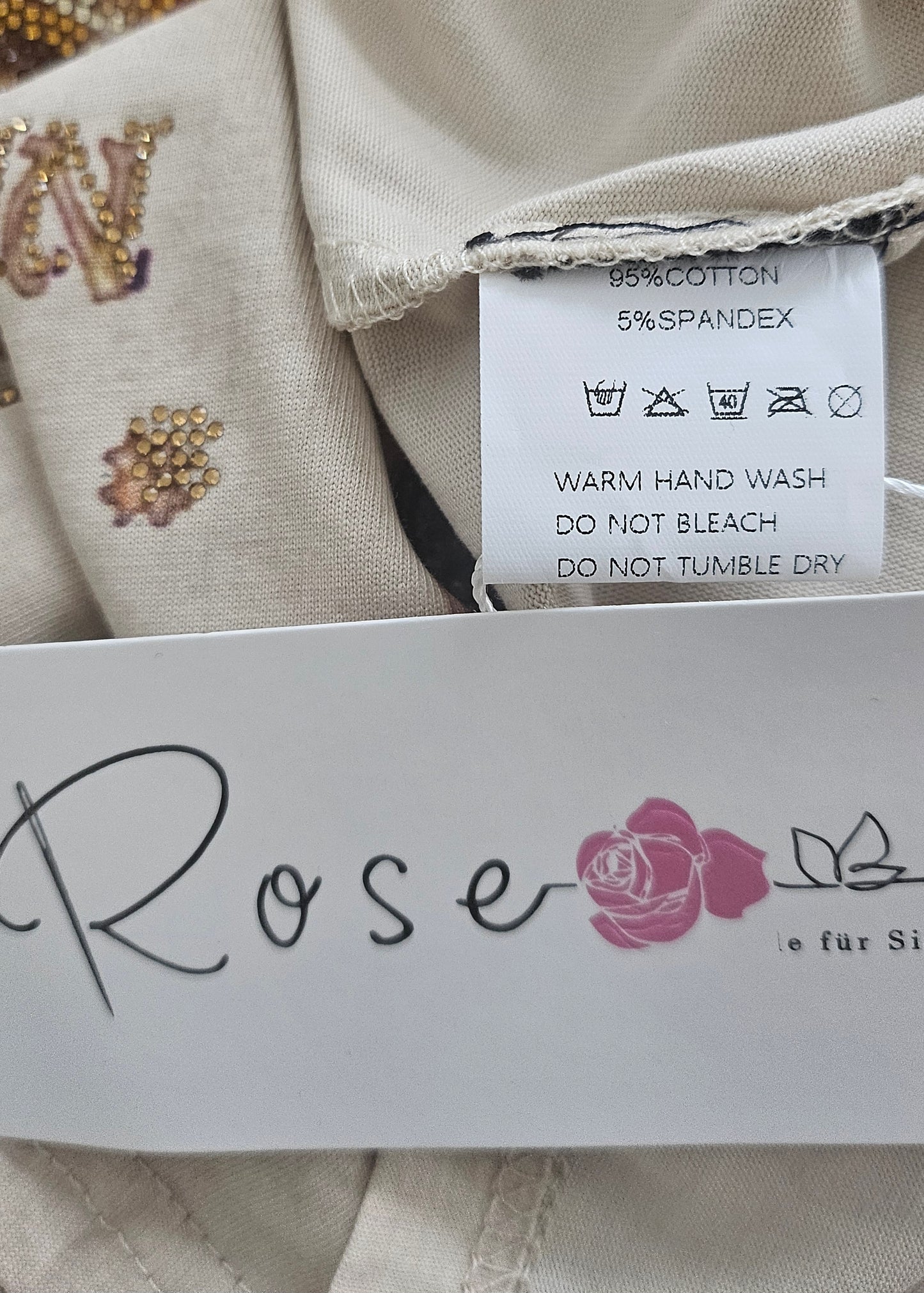 Tshirt beige "Lion", Gr. 38 bis 44 von ROSE