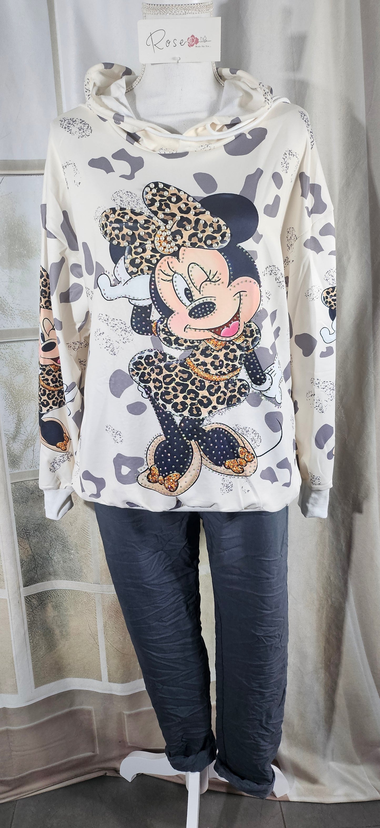 Kapuzenshirt "Minnie", Grösse onesize bis 42/44 von ROSE