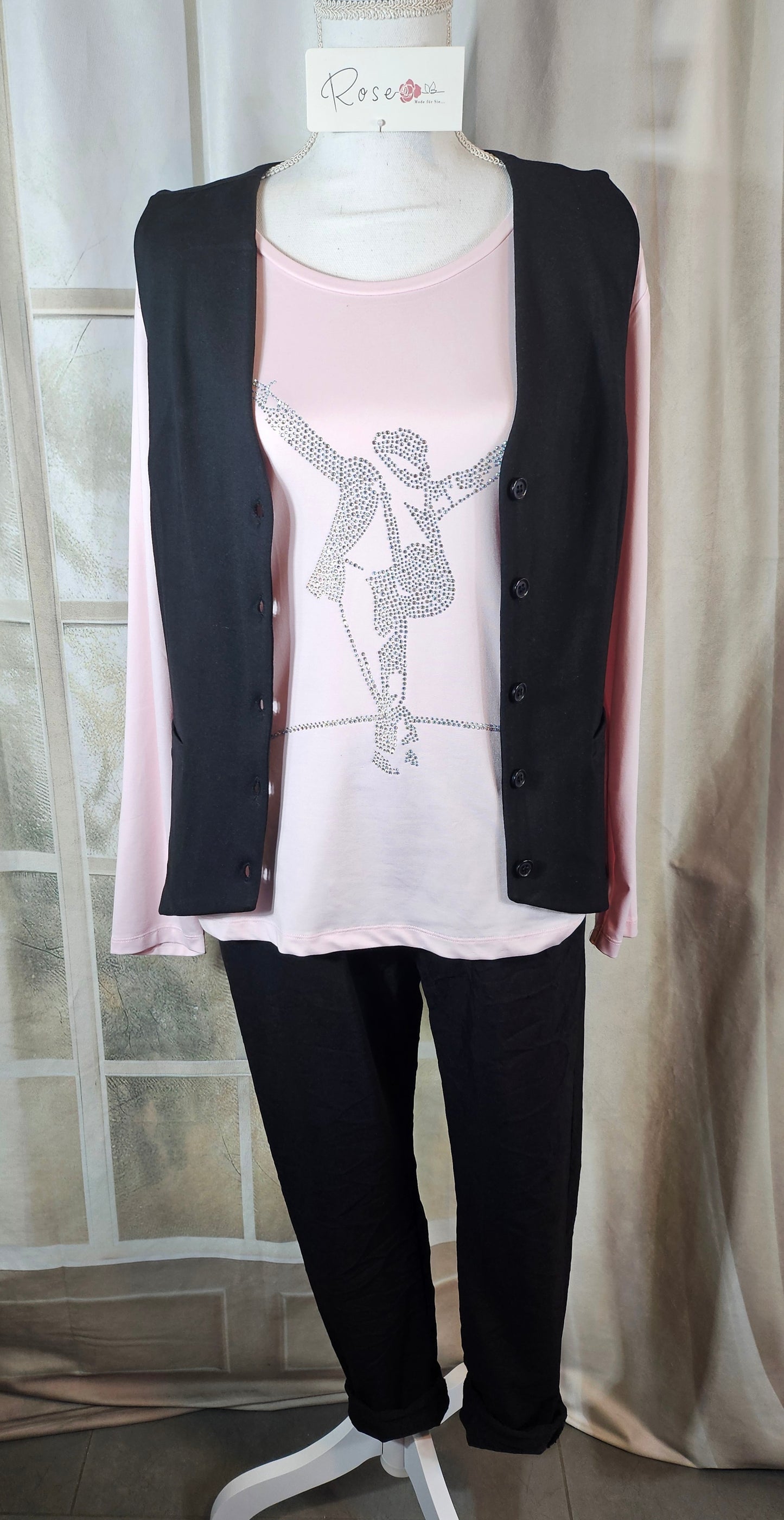 Weste/Gilet schwarz, Grösse S/M & M/L von ROSE