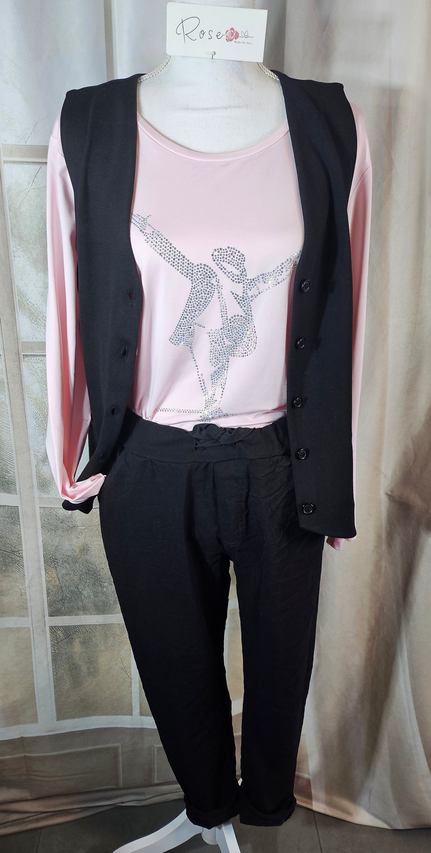 Weste/Gilet schwarz, Grösse S/M & M/L von ROSE