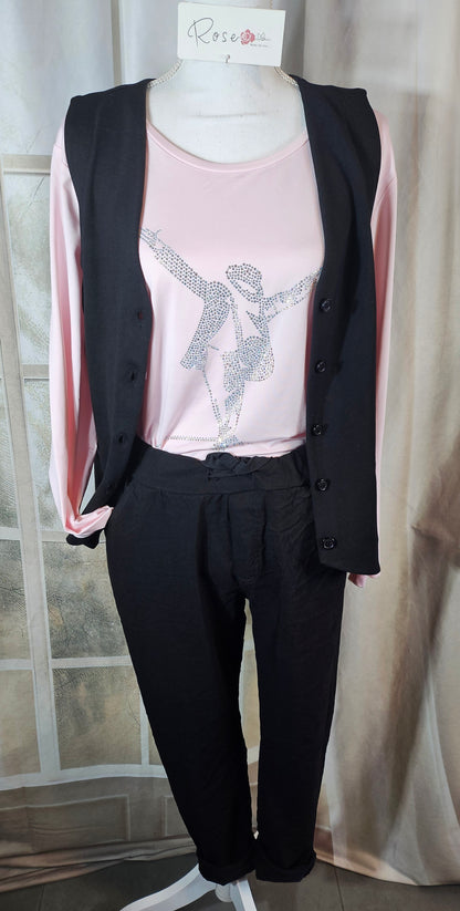 Weste/Gilet schwarz, Grösse S/M & M/L von ROSE