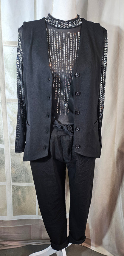 Weste/Gilet schwarz, Grösse S/M & M/L von ROSE