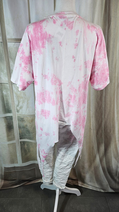 Tshirt rosa/weiss "Skull", Grösse M & XL von EU-QUEEN