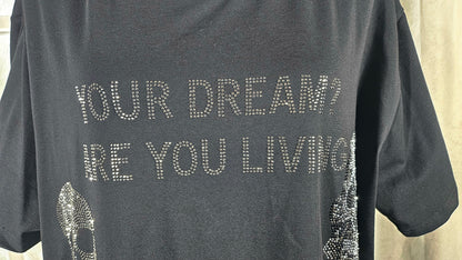 Tshirt "Dream" schwarz, Grösse L & XL (oversize geschnitten) von EU-QUEEN