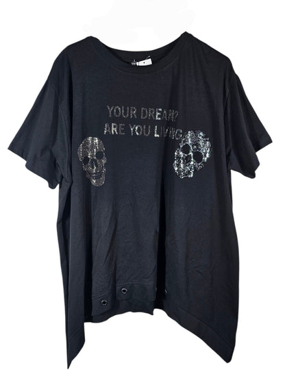 Tshirt "Dream" schwarz, Grösse L & XL (oversize geschnitten) von EU-QUEEN