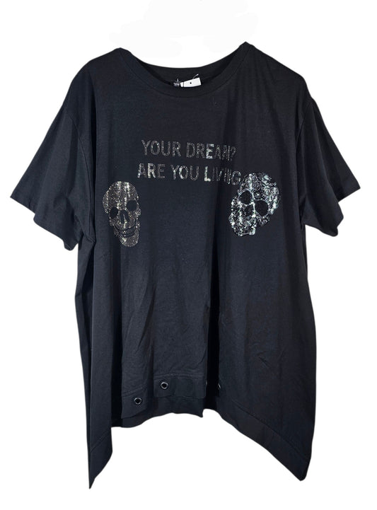 Tshirt "Dream" schwarz, Grösse L & XL (oversize geschnitten) von EU-QUEEN