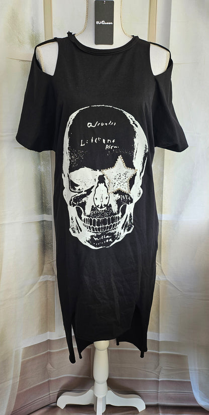 Kleid "Skull star" schwarz, Grösse XS & S von EU-QUEEN