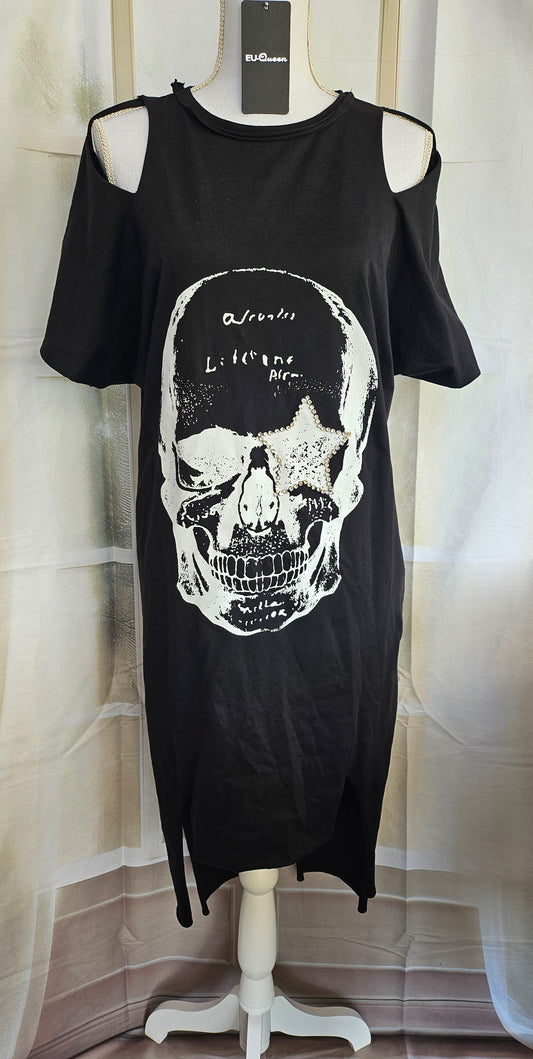 Kleid "Skull star" schwarz, Grösse XS & S von EU-QUEEN