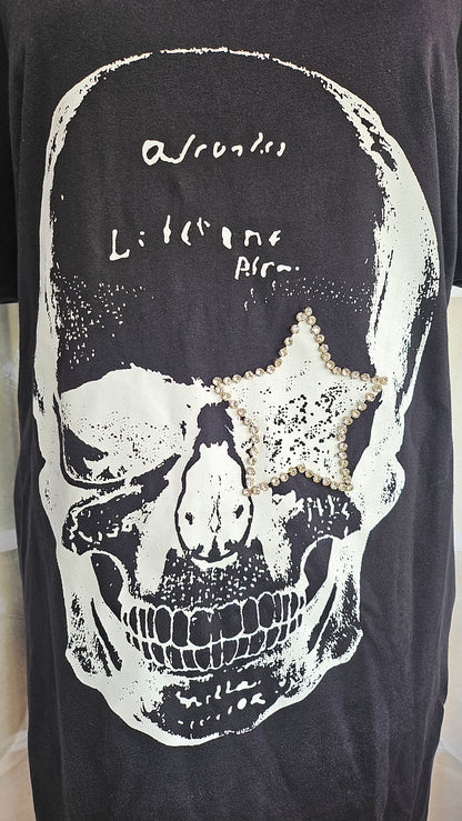 Kleid "Skull star" schwarz, Grösse XS & S von EU-QUEEN