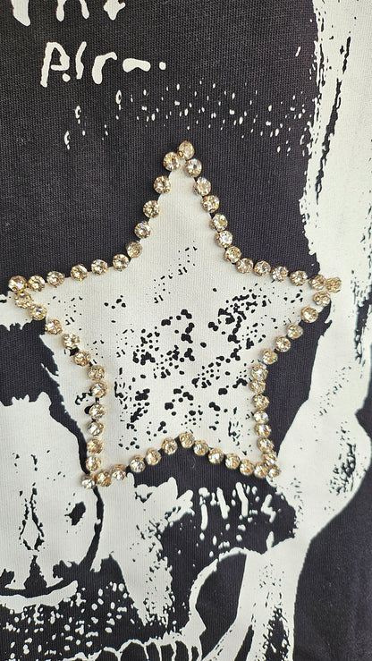 Kleid "Skull star" schwarz, Grösse XS & S von EU-QUEEN