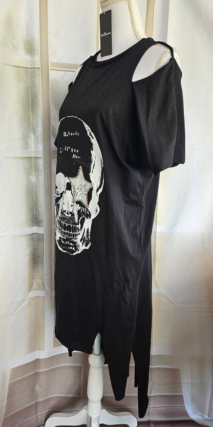 Kleid "Skull star" schwarz, Grösse XS & S von EU-QUEEN
