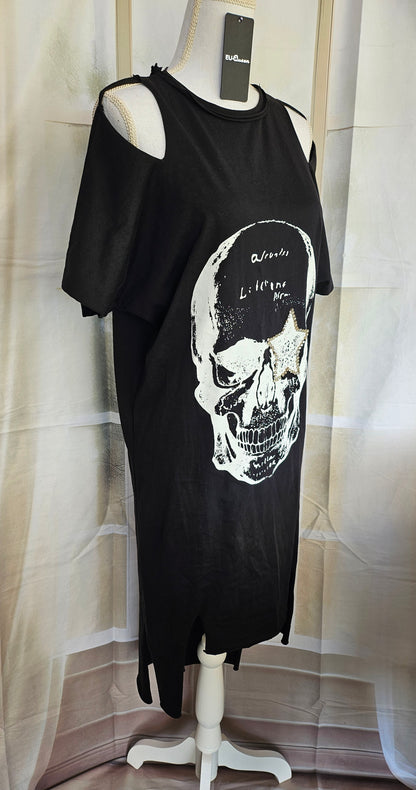Kleid "Skull star" schwarz, Grösse XS & S von EU-QUEEN