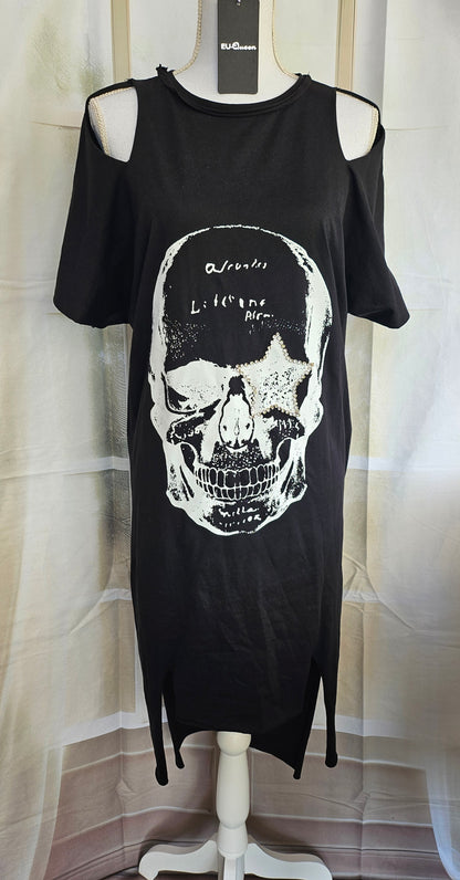 Kleid "Skull star" schwarz, Grösse XS & S von EU-QUEEN