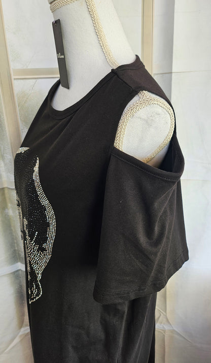 Kleid "Skull" schwarz, Grösse M, L & XL von EU-QUEEN